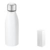 BILLY. Bouteille en aluminium 500mL avec bouchon en acier inox à sublimation Blanc | sans marquage