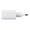 WEGENER. Adaptateur secteur avec port USB-A 18W et USB-C 20W en ABS recyclé (100 % rABS) Blanc | sans marquage