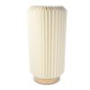 Lampe LED en papier pliable Coollux Aurora Tall sur base en bois, 32cm Nature | sans marquage | non disponible | non disponible