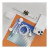Câble multiple Xoopar Mr. Bio Long pour Apple/Samsung Watch 1 mètre Blanc | Tampographie 1 couleur | 1ere face | Ø 23 mm