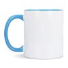 Mug subli Oslo coloré à l'intérieur & anse 300ml Blanc-Bleu clair | sans marquage | non disponible | non disponible | non disponible
