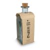 Bouteille en verre recyclé InSideOut Square ReuuZ avec bouchon en liège 1 L Transparent
