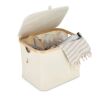 Panier pliant InSideOut avec couvercle Sogne 40.5 x 33 x 30cm Ecru | sans marquage | non disponible | non disponible