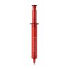 Stylo seringue transparent Rouge / blanc-Rouge / blanc | Tampographie 1 couleur | 1ere face | 45 mm x 8 mm | non disponible