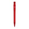 Stylo Pier Clear transparent Rouge / blanc-Rouge / blanc | Sérigraphie 1 couleur | dans le prolongement du clip | 45 mm x 25 mm | non disponible