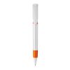 Stylo S40 Grip opaque Blanc-Orange | Tampographie 1 couleur | dans le prolongement du clip | 40 mm x 8 mm | non disponible