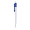 Stylo bille Kuma couleur opaque Blanc-Bleu roi | Tampographie 1 couleur | sur le clip | 40 mm x 6 mm | non disponible