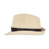 Chapeau de paille végétal avec bande colorée Noir | sans marquage | non disponible | non disponible