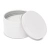 Bougie parfumée à base de plantes Kirtan dans une grande boîte en métal recyclé Blanc | sans marquage | non disponible | non disponible