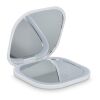 Miroir compact à LED 350 mAh Blanc | Tampographie 1 couleur | top | 50 mm x 50 mm