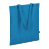 R-PET Sac de transport non tissé à longues poignées 38 x 42cm 75g/m² Bleu / Blanc | sans marquage | non disponible | non disponible | non disponible