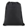 Sac à cordon en R-PET 600D enduit PU, dimensions 33 x 42 cm noir | sans marquage | non disponible | non disponible