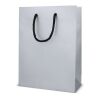 Sac cadeau en papier FSC 18 x 8 x 24cm 200g/m² Argent | sans marquage | non disponible | non disponible