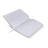 Cahier A5 PU avec pages quadrillées FSC Blanc | sans marquage | non disponible | non disponible