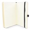 Carnet en coton recyclé et R-PET A5 Beige-Noir | sans marquage | non disponible | non disponible | non disponible