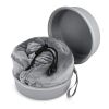 Oreiller de voyage profilé en mousse à mémoire de forme avec housse en EVA Gris