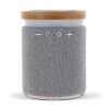 Bamboo wireless speaker Gris | Tampographie 1 couleur | dessus | Ø 50 mm | non disponible
