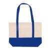 Sac de plage toile de coton OEKO-TEX® 280g/m² 42x10x30cm Bleu / Blanc | sans marquage | non disponible | non disponible | non disponible