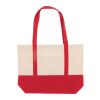 Sac de plage toile de coton OEKO-TEX® 280g/m² 42x10x30cm Rouge / blanc | sans marquage | non disponible | non disponible | non disponible