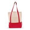 Sac à provisions en coton OEKO-TEX® 140g/m² 40x10x35cm Rouge / blanc | sans marquage | non disponible | non disponible | non disponible
