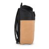 Sac à dos à roulettes en liège et R-PET 18L Noir | sans marquage | non disponible | non disponible | non disponible