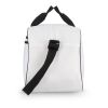 Sac de sport et de voyage en R-PET 600D, 48 x 25 x 28 cm, 30 litres Blanc-Noir | sans marquage | non disponible | non disponible
