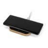 Chargeur sans fil bambou et verre 10W Noir