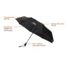 Parapluie tempête 23'' en rPET AWARE™ Nordic Drift Trail noir | sans marquage | non disponible | non disponible