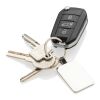 Porte-clés rectangle en alliage de zinc recyclé RCS argent | sans marquage | non disponible | non disponible