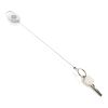 Porte-clés à clip extensible en ABS recyclé RCS blanc | sans marquage | non disponible | non disponible