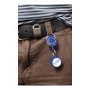 Porte-clés à clip extensible en ABS recyclé RCS bleu | sans marquage | non disponible | non disponible