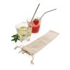 Set de pailles en acier inoxydable argent | sans marquage | non disponible | non disponible