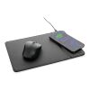 Tapis de souris en PU RCS avec chargeur 10W Swiss Peak noir | sans marquage | non disponible | non disponible