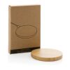 Chargeur sans fil 15W en bambou FSC® marron | sans marquage | non disponible | non disponible