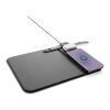 Tapis de souris chargeur 15W 3 en 1 en PU RCS Swiss peak noir | sans marquage | non disponible | non disponible