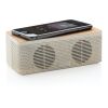 Enceinte 5W avec chargeur à induction en fibre de paille marron | sans marquage | non disponible | non disponible