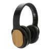 Casque sans fil pliable en bambou RCS et FSC® Elite noir | sans marquage | non disponible | non disponible