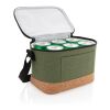 Sac isotherme double ton avec finition liège vert | sans marquage | non disponible | non disponible | non disponible