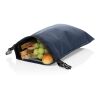 Sac à lunch pliable 30x20cm en rPET AWARE™ Snackstrap bleu marine | sans marquage | non disponible | non disponible