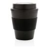 Mug en PP recyclable avec couvercle à vis 350ml noir | sans marquage | non disponible | non disponible