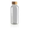 Bouteille en rPET GRS avec couvercle en bambou FSC blanc | sans marquage | non disponible | non disponible