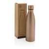 Bouteille iso couleur pleine en acier inoxydable recyclé RCS marron | sans marquage | non disponible | non disponible | non disponible