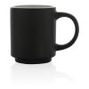 Mug en céramique empilable noir | sans marquage | non disponible | non disponible