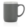 Mug en céramique avec bord blanc gris-blanc | sans marquage | non disponible | non disponible