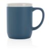 Mug en céramique avec bord blanc bleu-blanc | sans marquage | non disponible | non disponible