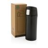 Mug 300ml à fermeture facile en acier inoxydable recyclé RCS noir | sans marquage | non disponible | non disponible