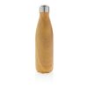 Bouteille isotherme en acier avec effet bois jaune | sans marquage | non disponible | non disponible