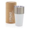 Mug 500ml en acier recyclé certifié RCS Fluid blanc | sans marquage | non disponible | non disponible