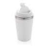 Mug 350ml à double paroi en PP recyclé RCS Java blanc | sans marquage | non disponible | non disponible