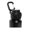 Bouteille de sport 600ML en acier recyclé RCS Via noir | sans marquage | non disponible | non disponible